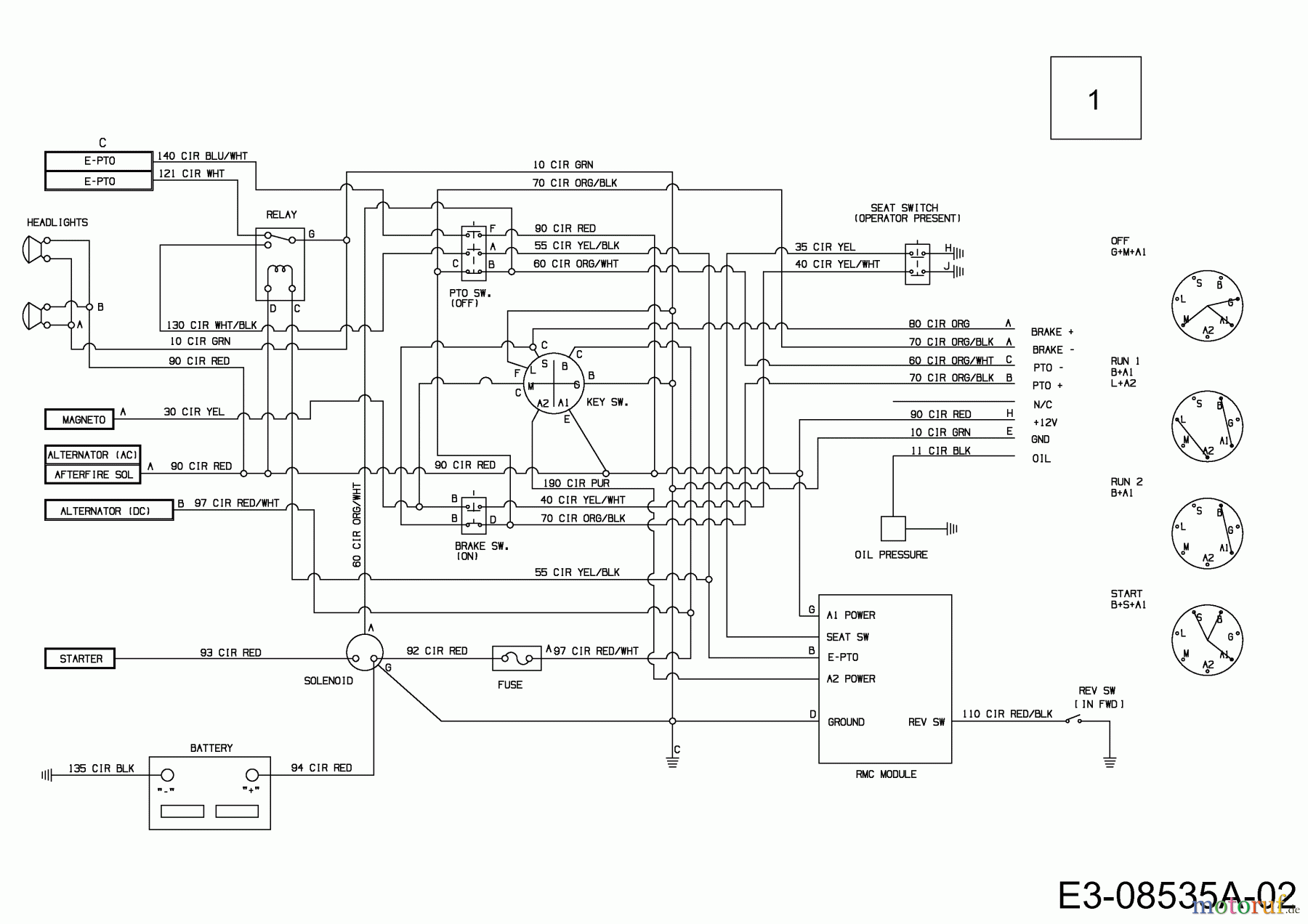  Troy-Bilt Rasentraktoren TB 4216 13AV90KS309  (2013) Schaltplan