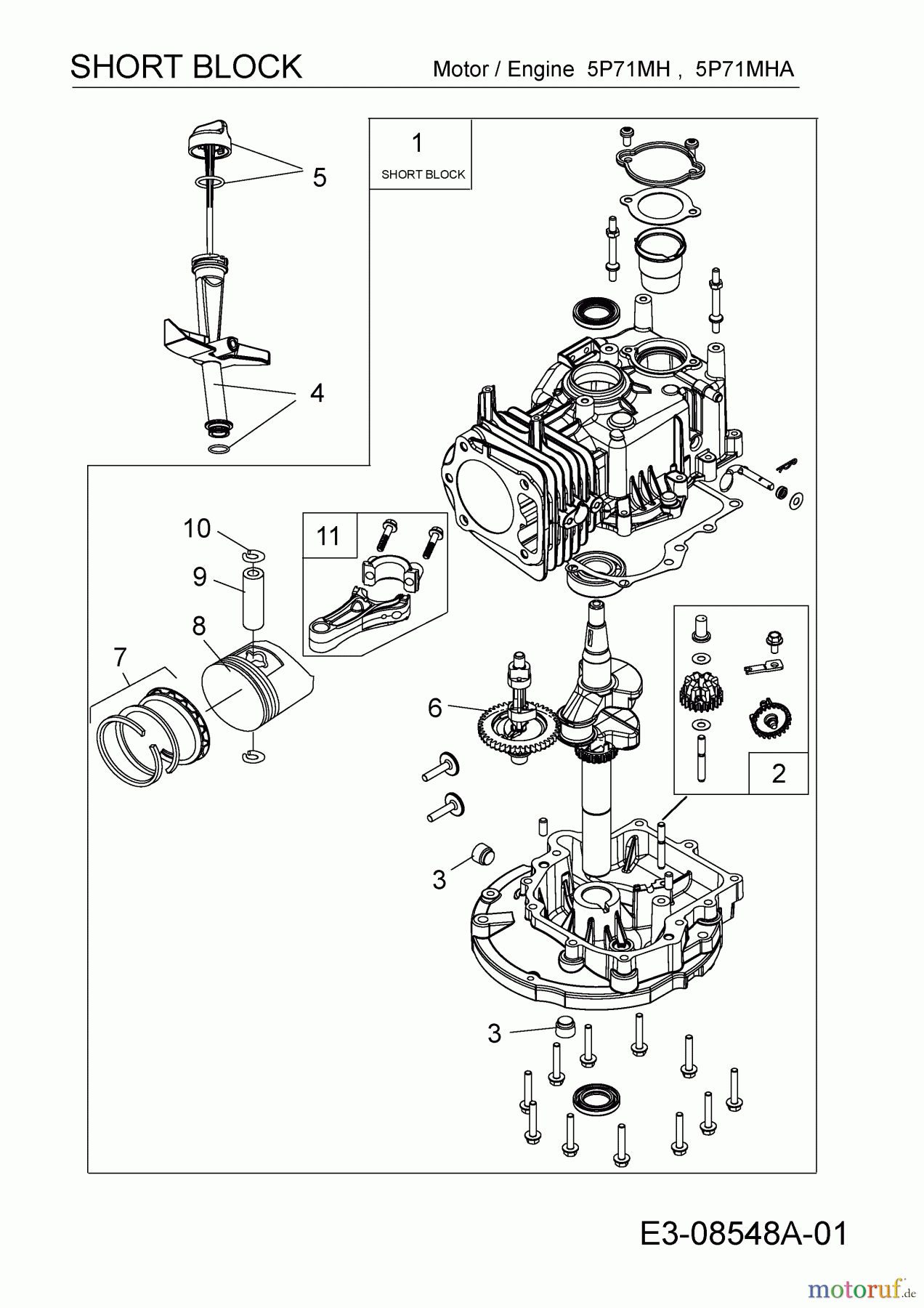  MTD-Motoren Vertikal 5P71MHA 752M5P71MHA  (2014) Rumpfmotor