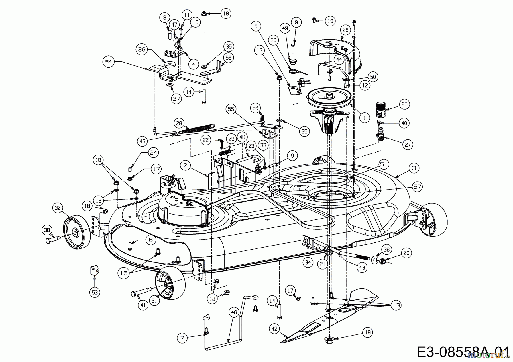 Cub Cadet Rasentraktoren LTX 1045 13WX91AT010 (2013) Mähwerk T (46