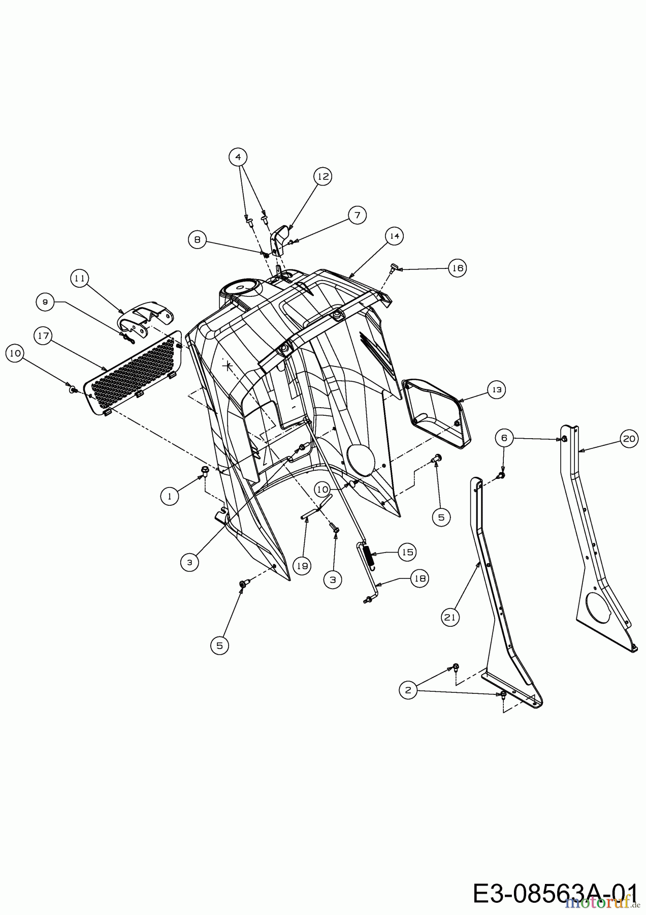  Cub Cadet Gartentraktoren GTX 1054 14AZ94AK330  (2013) Armaturenbrett