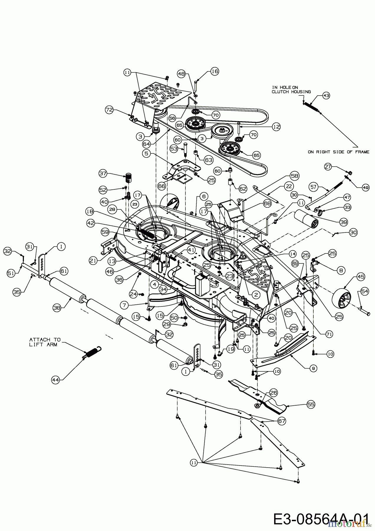 Cub Cadet Gartentraktoren GTX 1054 14AZ94AK330  (2013) Mähwerk K (54