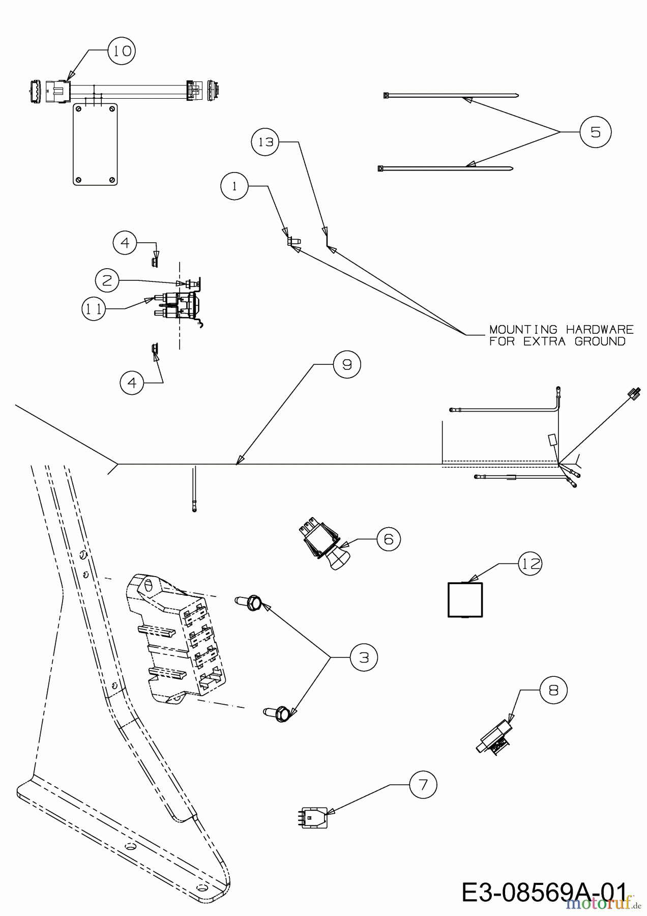  Cub Cadet Gartentraktoren GTX 1054 14AZ94AK330  (2013) Elektroteile