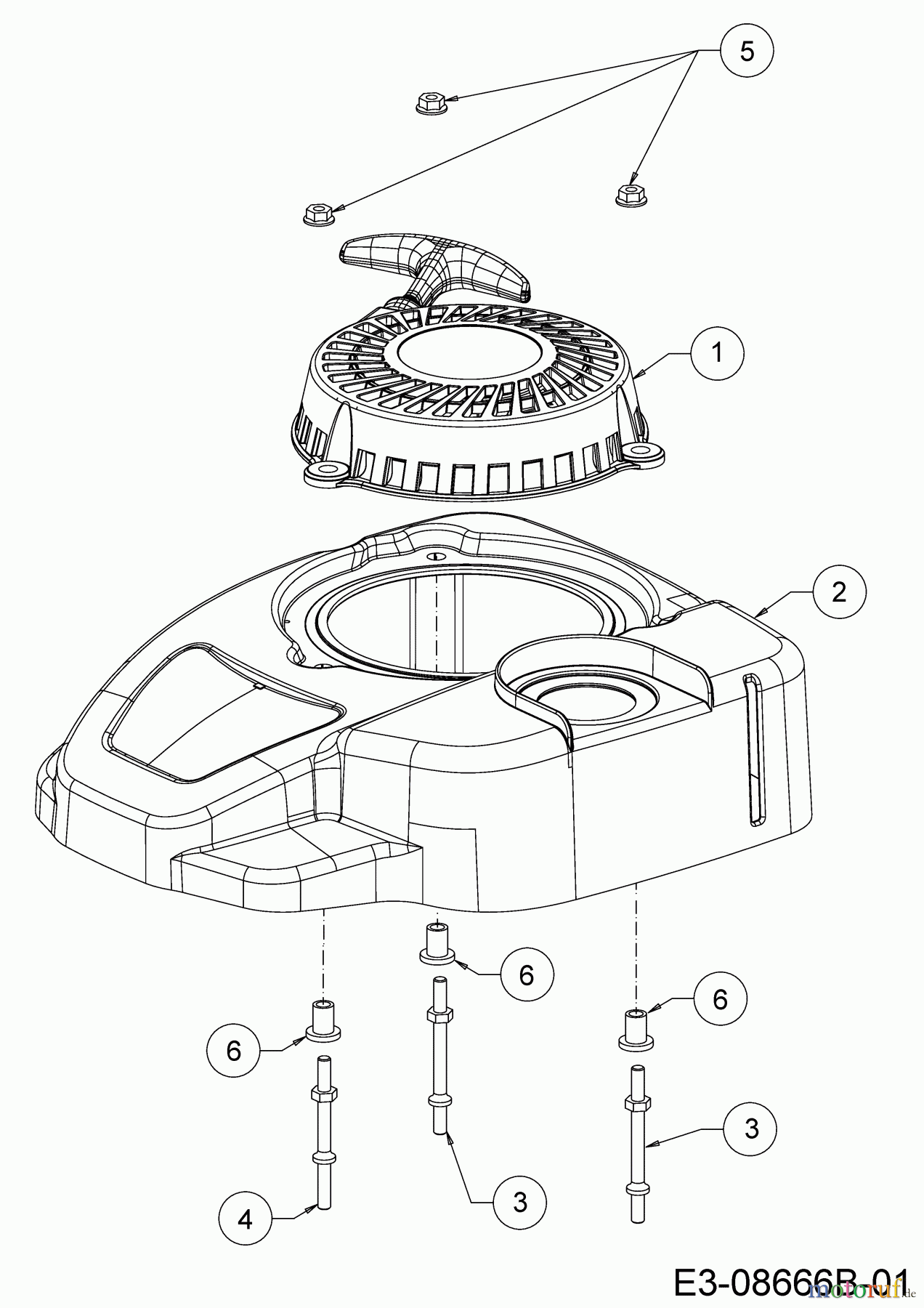  MTD-Motoren Vertikal 1T65RH 752Z1T65RH  (2018) Gebläsegehäuse, Reversierstarter