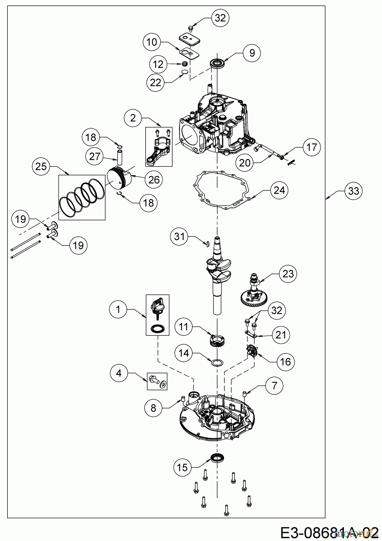  MTD-Motoren Vertikal 1T65RUB 752Z1T65RUB  (2018) Rumpfmotor