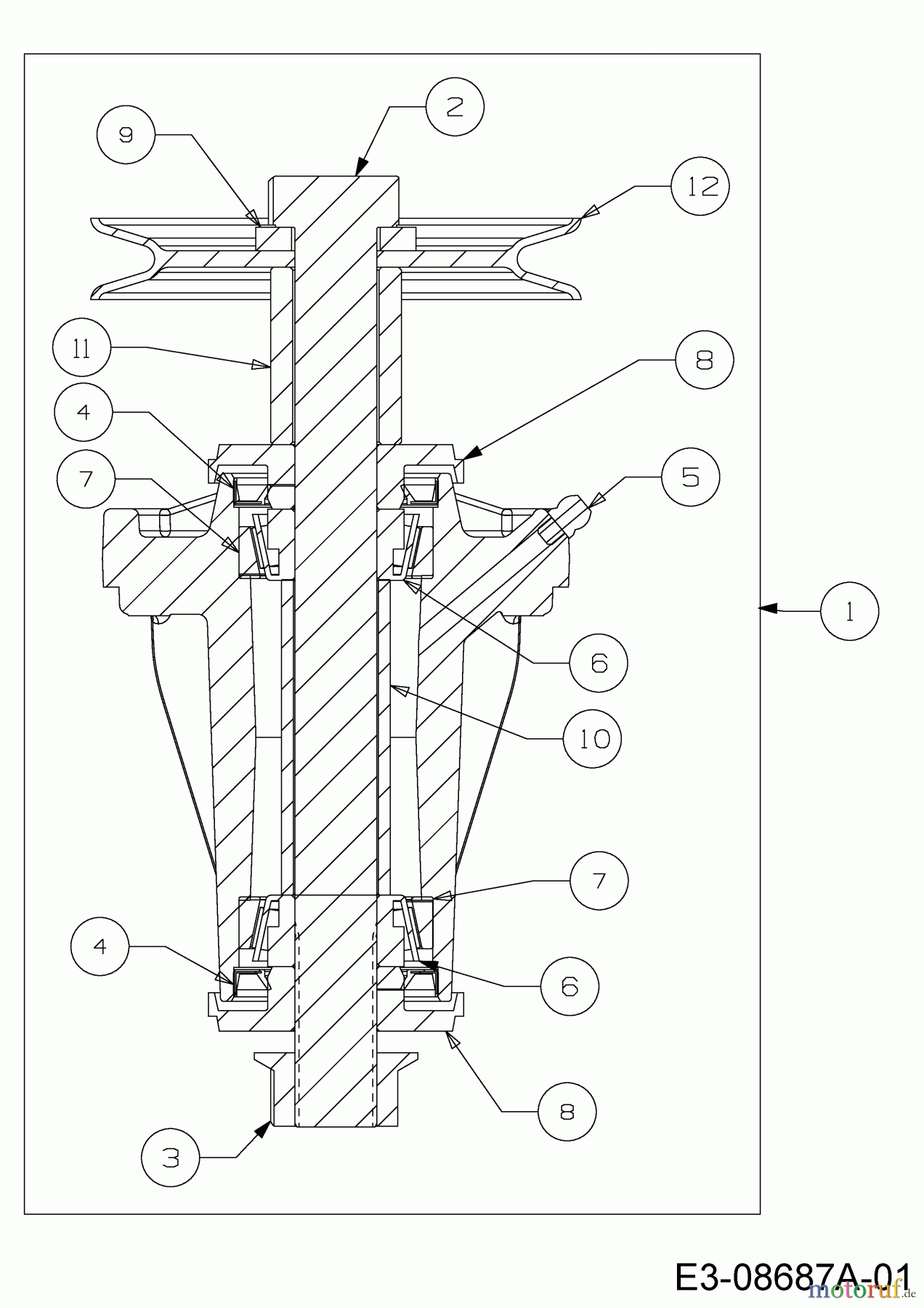  Cub Cadet Zero Turn Z-Force SZ 48 17AIDGHB010  (2014) Messerspindel 618-06994