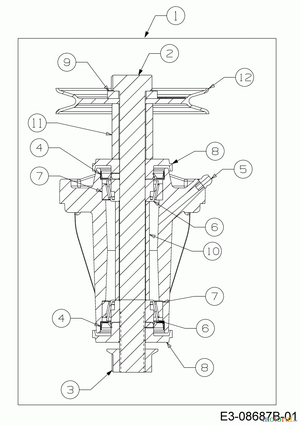  Cub Cadet Zero Turn Z-Force SZ 48 17AIDGHB603  (2016) Messerspindel 618-06994A