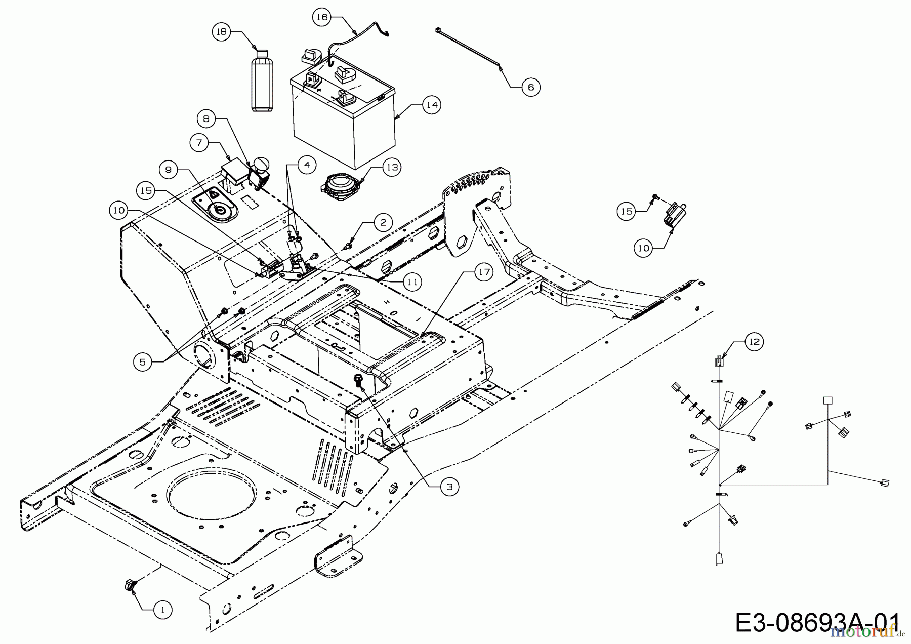 Cub Cadet Zero Turn Z-Force S 54 17AI5GHC010 (2014) Elektroteile