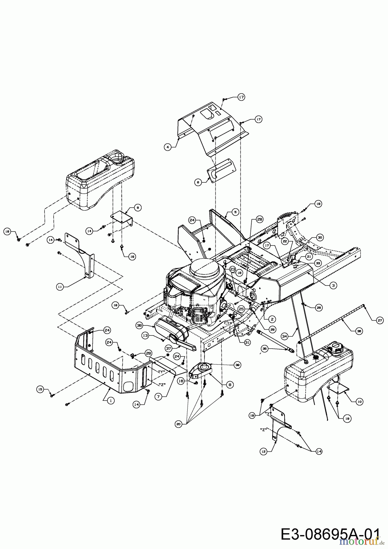 Cub Cadet Zero Turn Z-Force S 54 17AI5GHC010 (2014) Motorzubehör