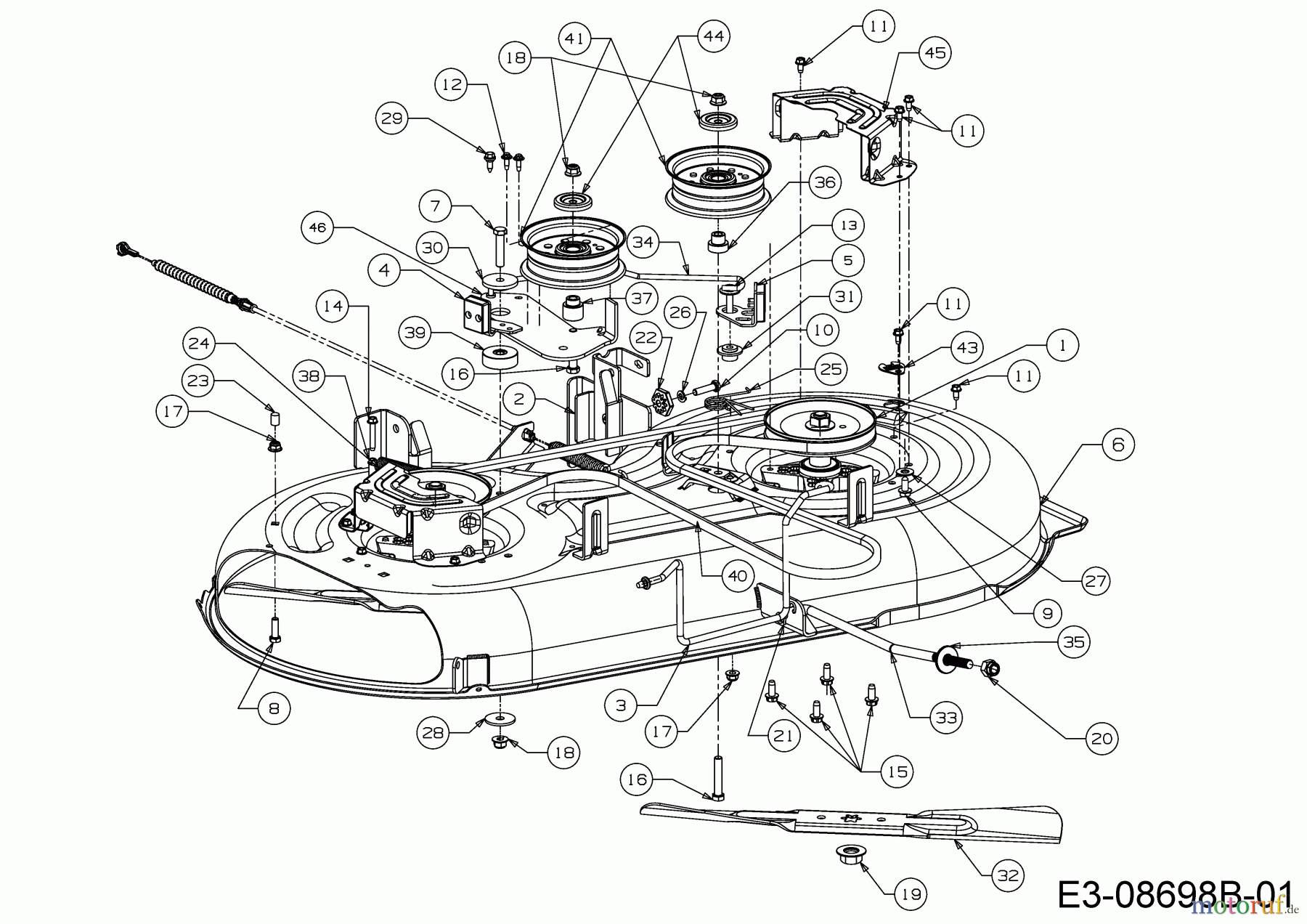  Troy-Bilt Rasentraktoren Pony 13AN77KS309  (2015) Mähwerk S (42