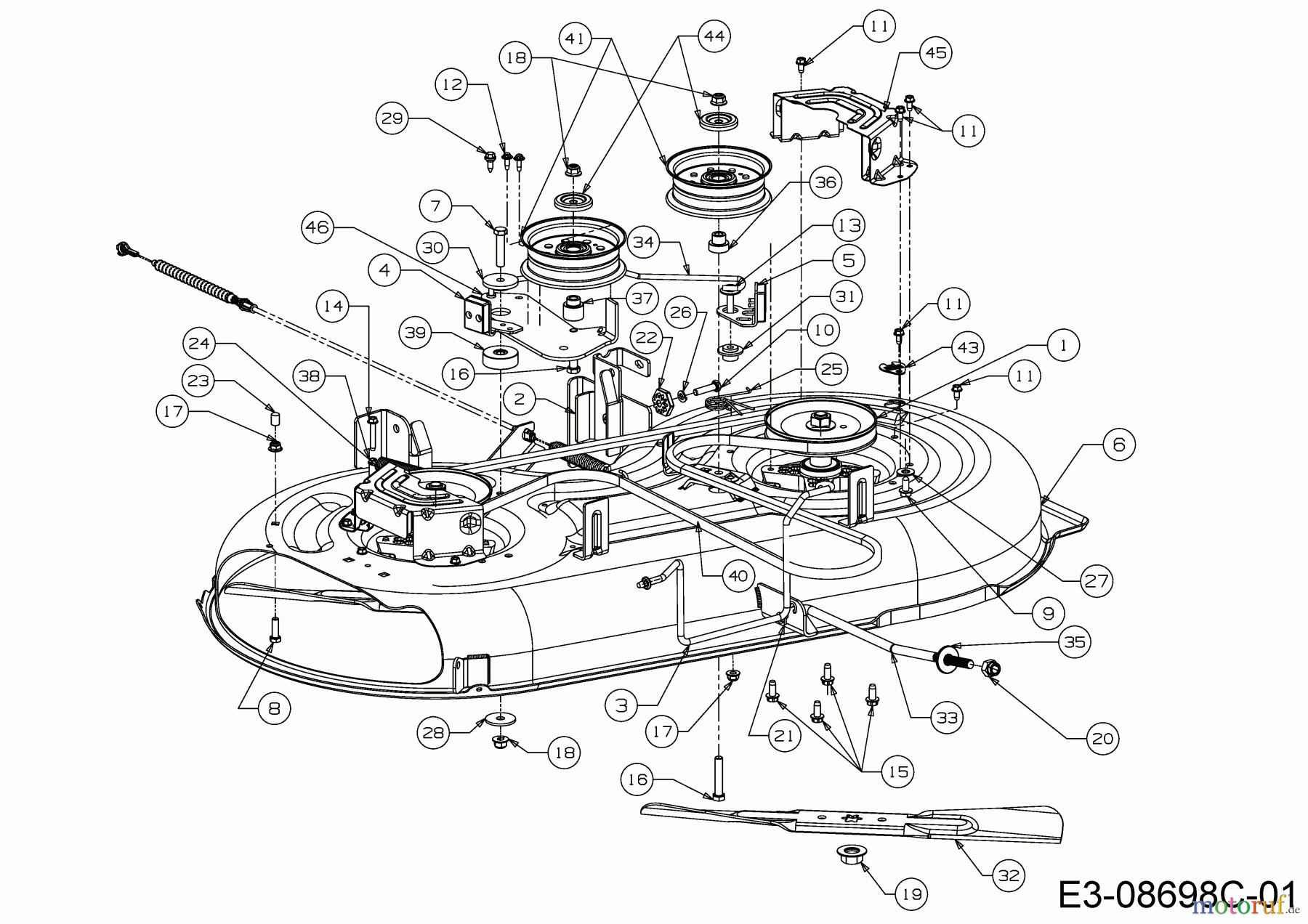 Troy-Bilt Rasentraktoren Pony 13AN77KS309 (2016) Mähwerk S (42