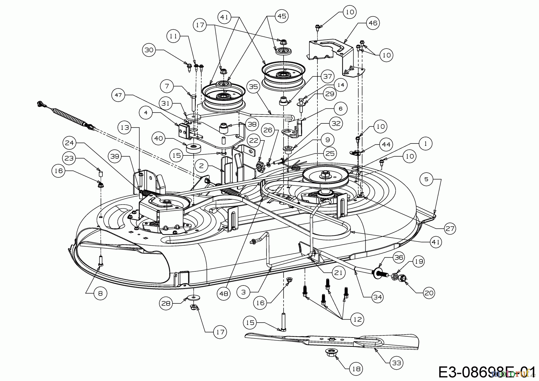  Troy-Bilt Rasentraktoren Pony 42 13AD77KS309  (2018) Mähwerk S (42