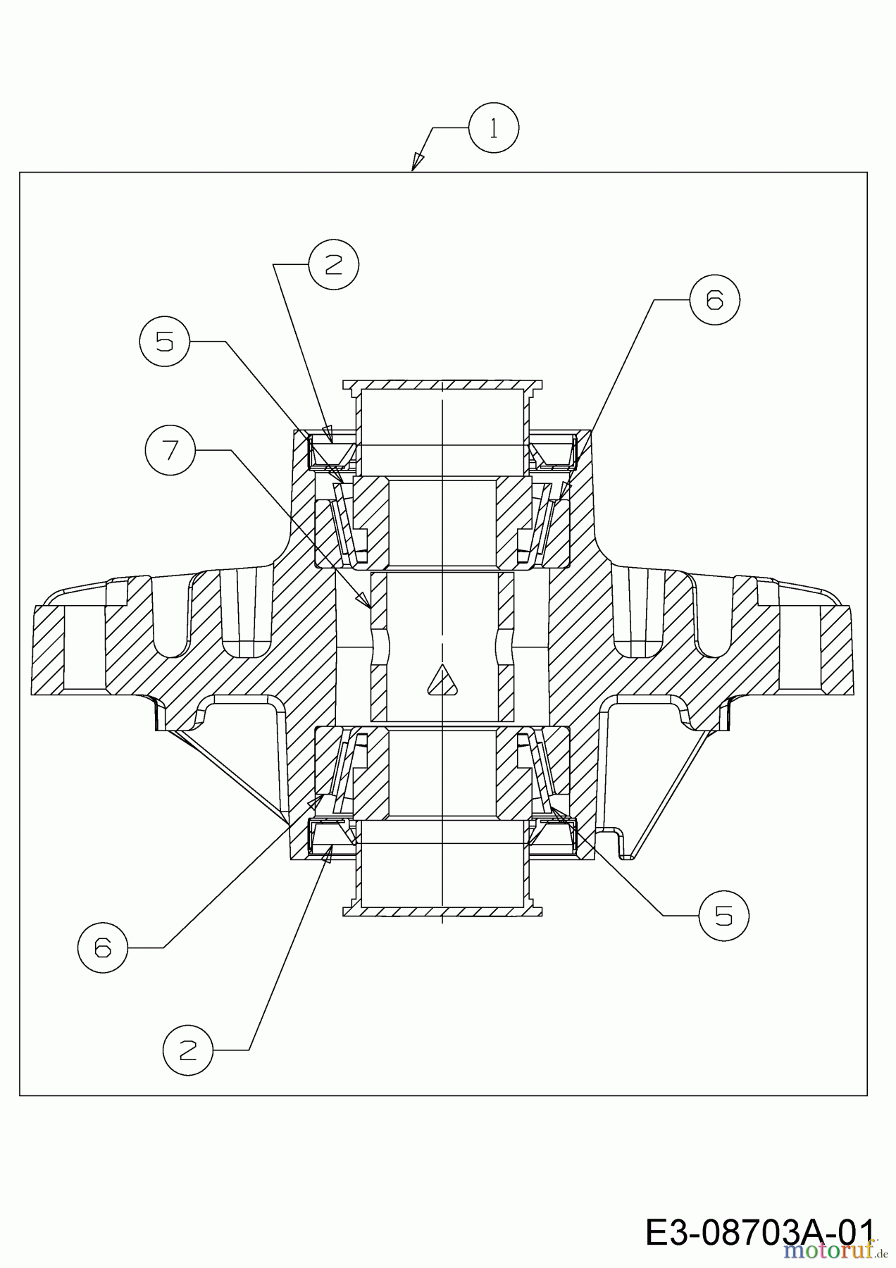 Cub Cadet Zero Turn Z-Force S 54 17AI5GHC010 (2014) Messerspindel 618-3129C