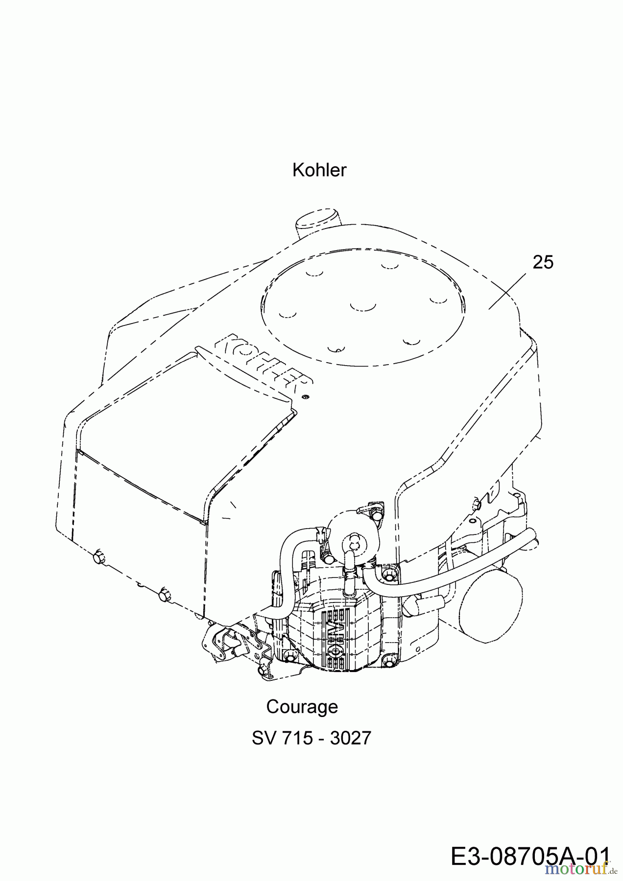  Troy-Bilt Zero Turn Colt XP 42 17WF2ACS011  (2015) Motor Kohler