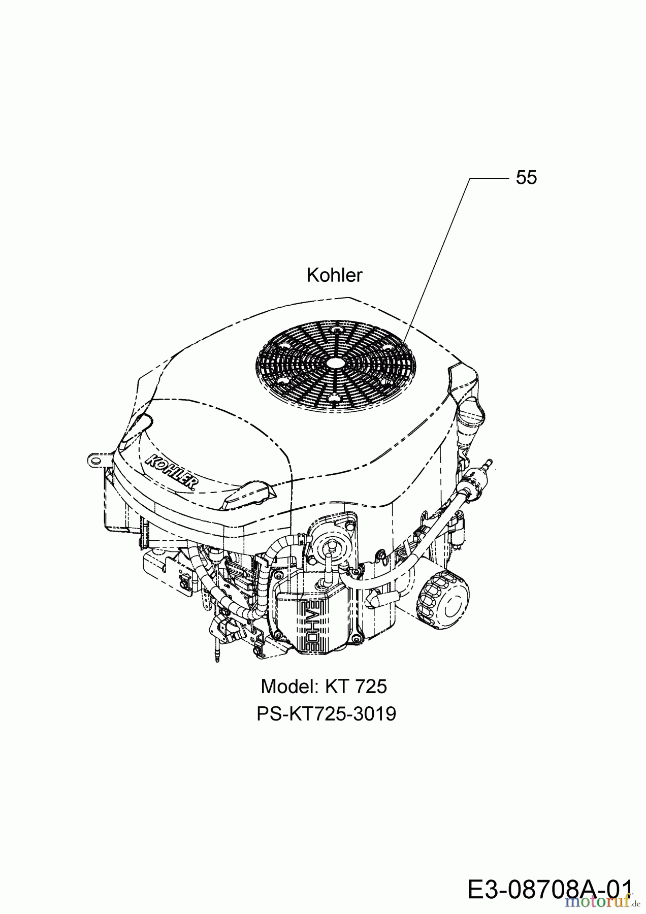 Cub Cadet Zero Turn RZT S 46 17ARCBDT330 (2015) Motor Kohler