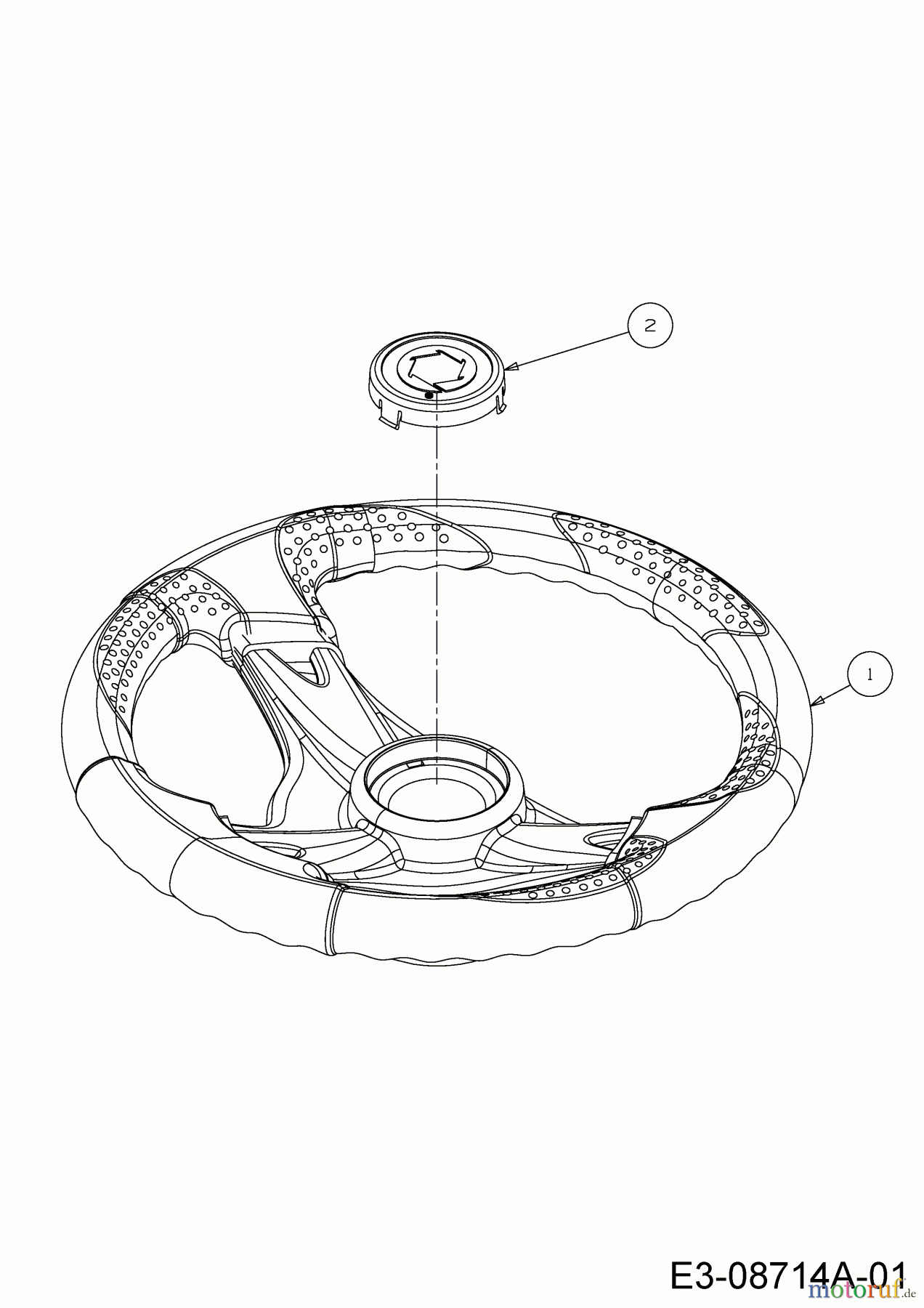 Troy-Bilt Rasentraktoren Horse XP 46 13AX79KT309  (2017) Lenkrad
