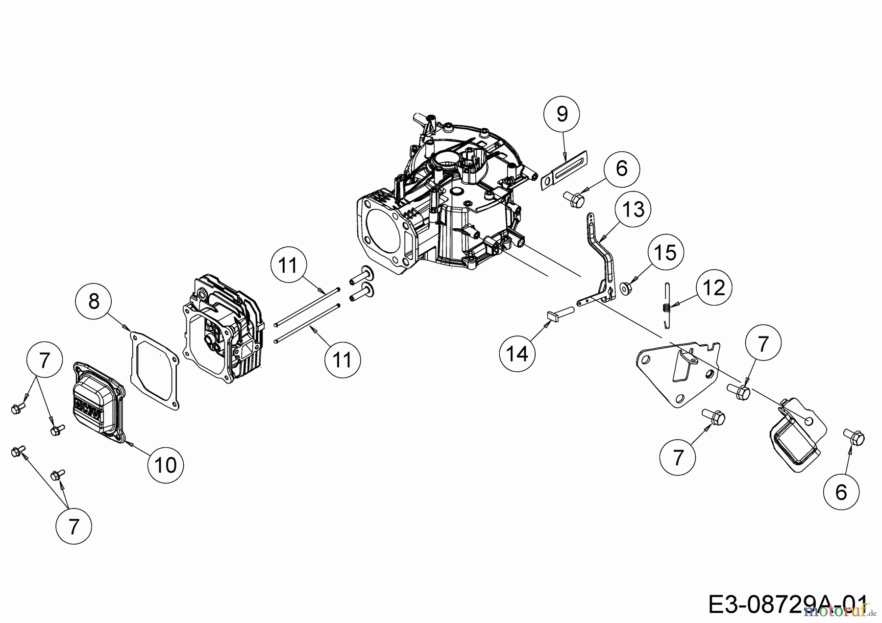  MTD-Motoren Vertikal 7X70JW 752Z7X70JW  (2017) Reglerhebel, Ventildeckel