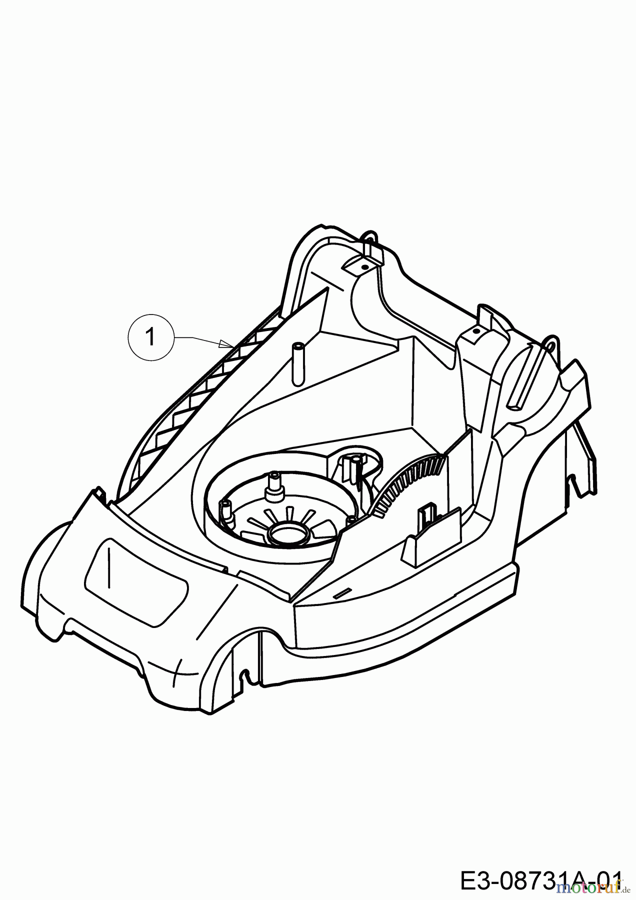 WOLF-Garten Expert Elektromäher Expert 34 E 18CWF1S-C50 (2016) Mähwerksgehäuse