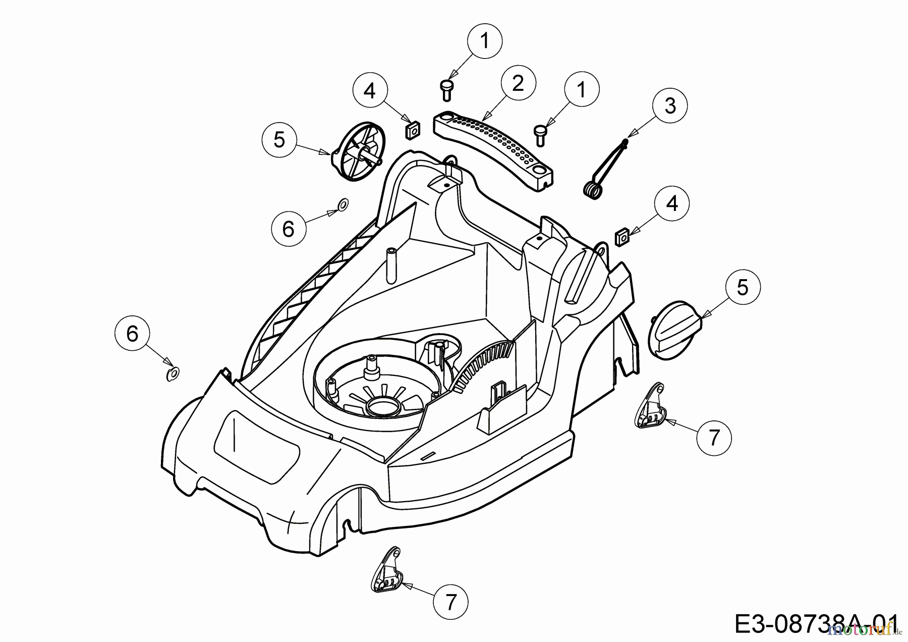 WOLF-Garten Expert Elektromäher Expert 37 E 18AWG1H-650 (2014) Tragegriff