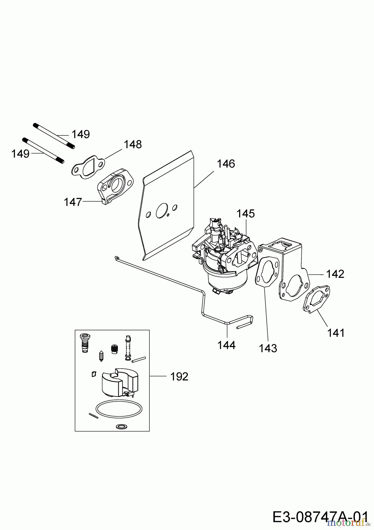  MTD-Motoren Vertikal 6X65RU 752Z6X65RU  (2014) Vergaser