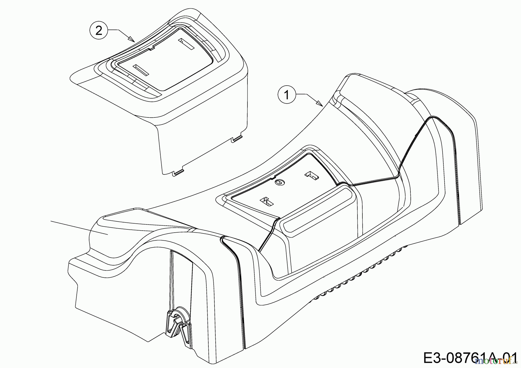 Wingart Motormäher mit Antrieb BR 1953 RA 12A-PH8R601 (2015) Abdeckung Vorderachse