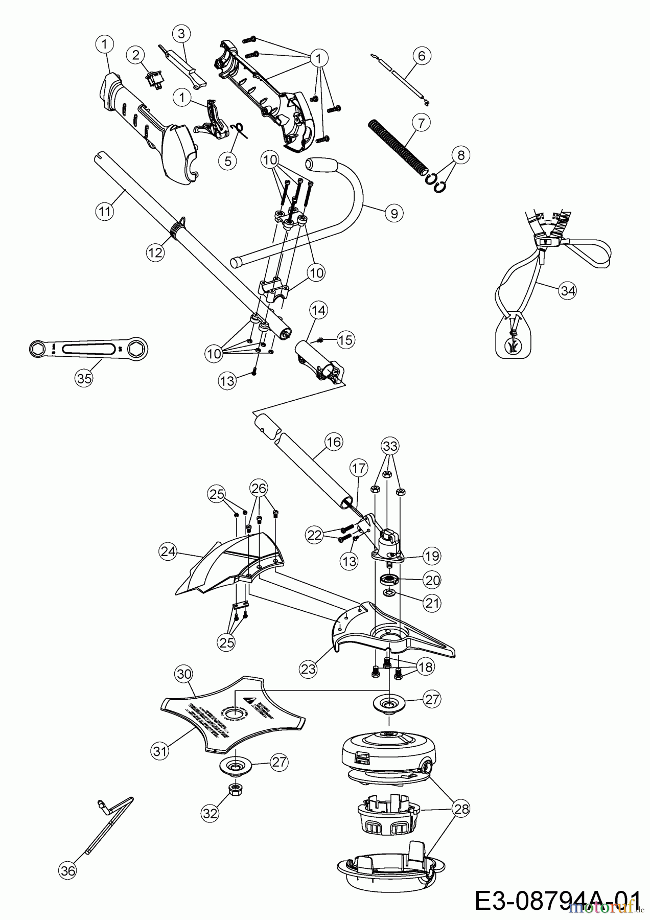 Wolf-Garten Motorsensen GT-S 2-27 41AD7UTC650 (2014) Grundgerät
