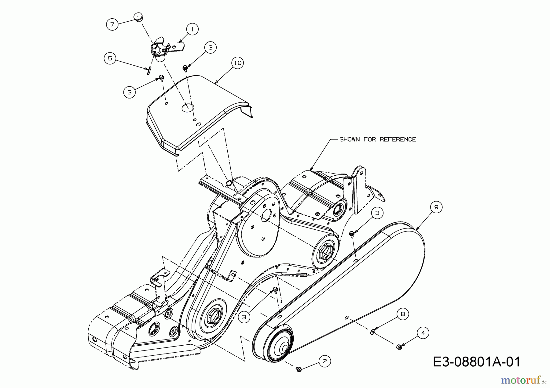 Cub Cadet Motorhacken RT 65 21AB45M8710 (2014) Keilriemenschutz