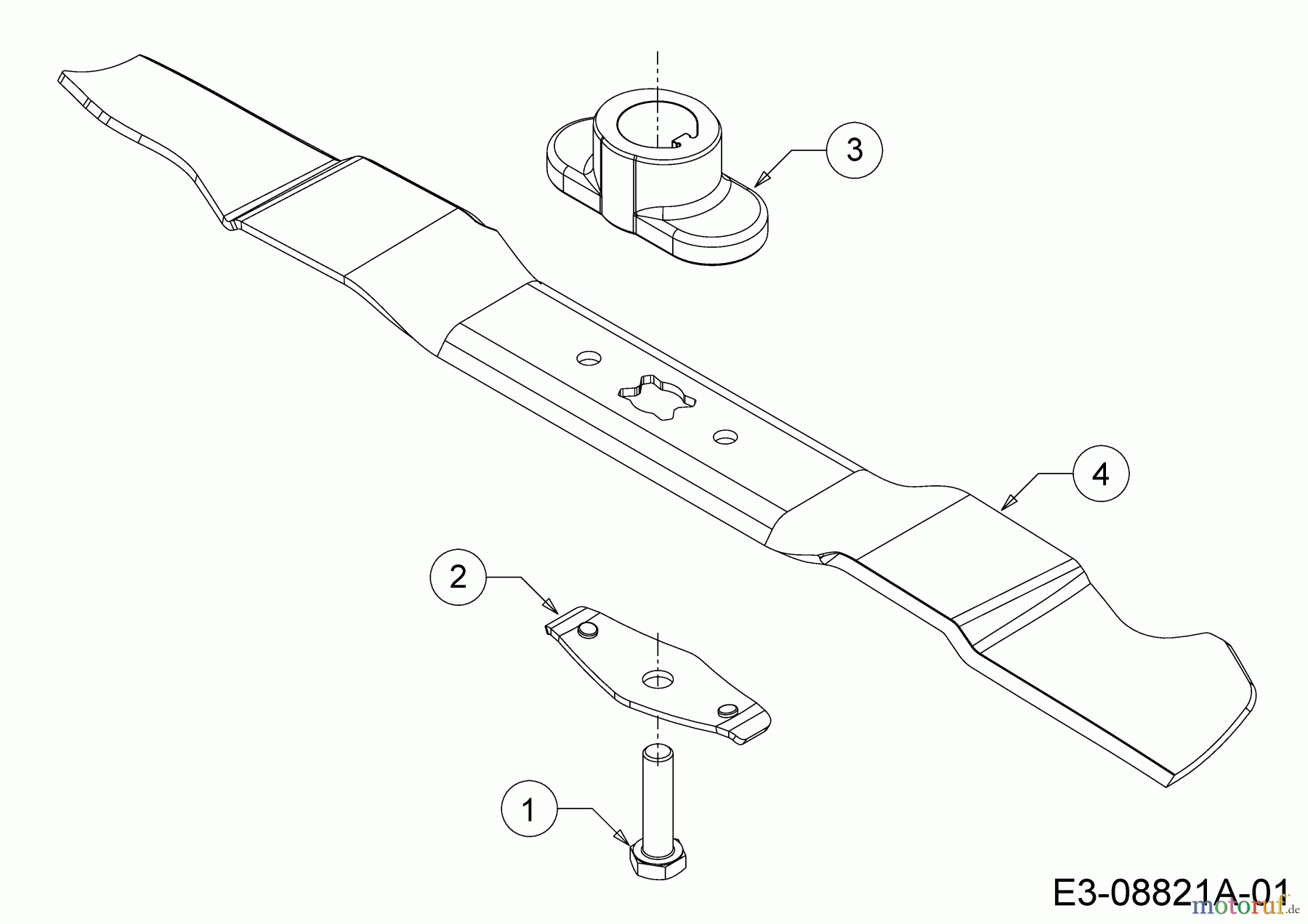Troy-Bilt Motormäher TB 130 XP 11A-B2RQ711 (2018) Messer, Messeraufnahme