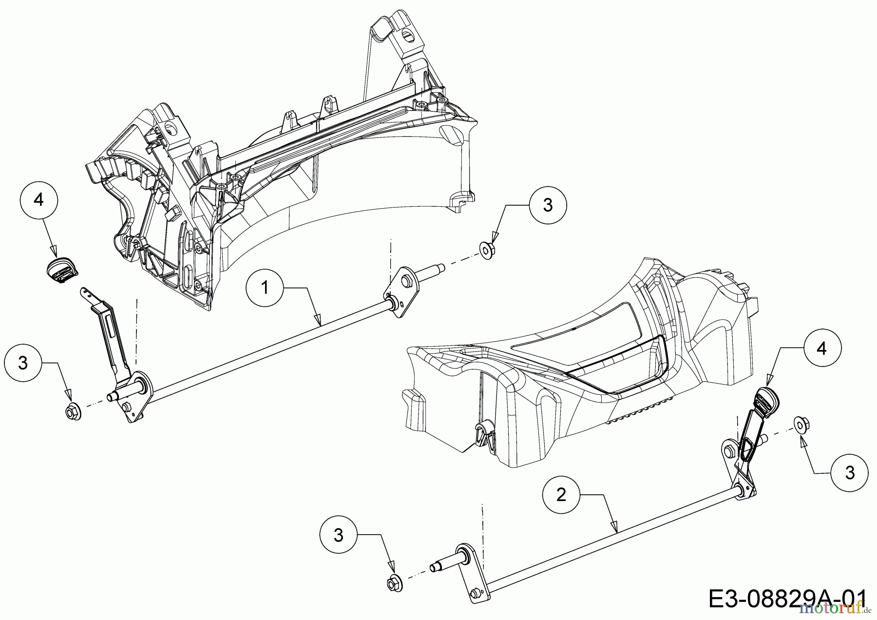  Cub Cadet Motormäher SC 100 11A-A92J710  (2016) Achsen, Höhenverstellung