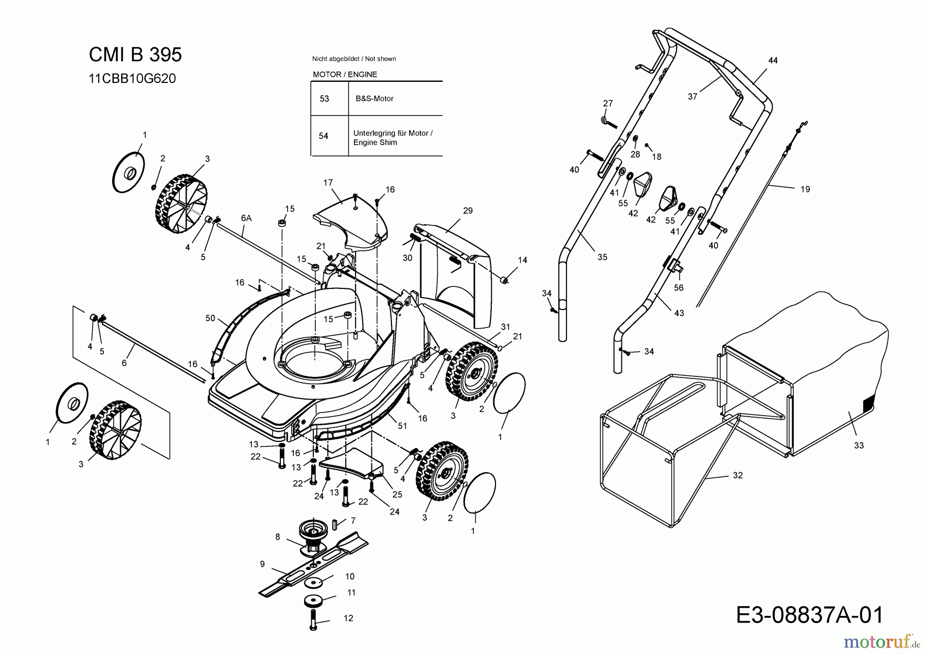 Cmi Motormäher B 395 11CBB10G620 (2014) Grundgerät