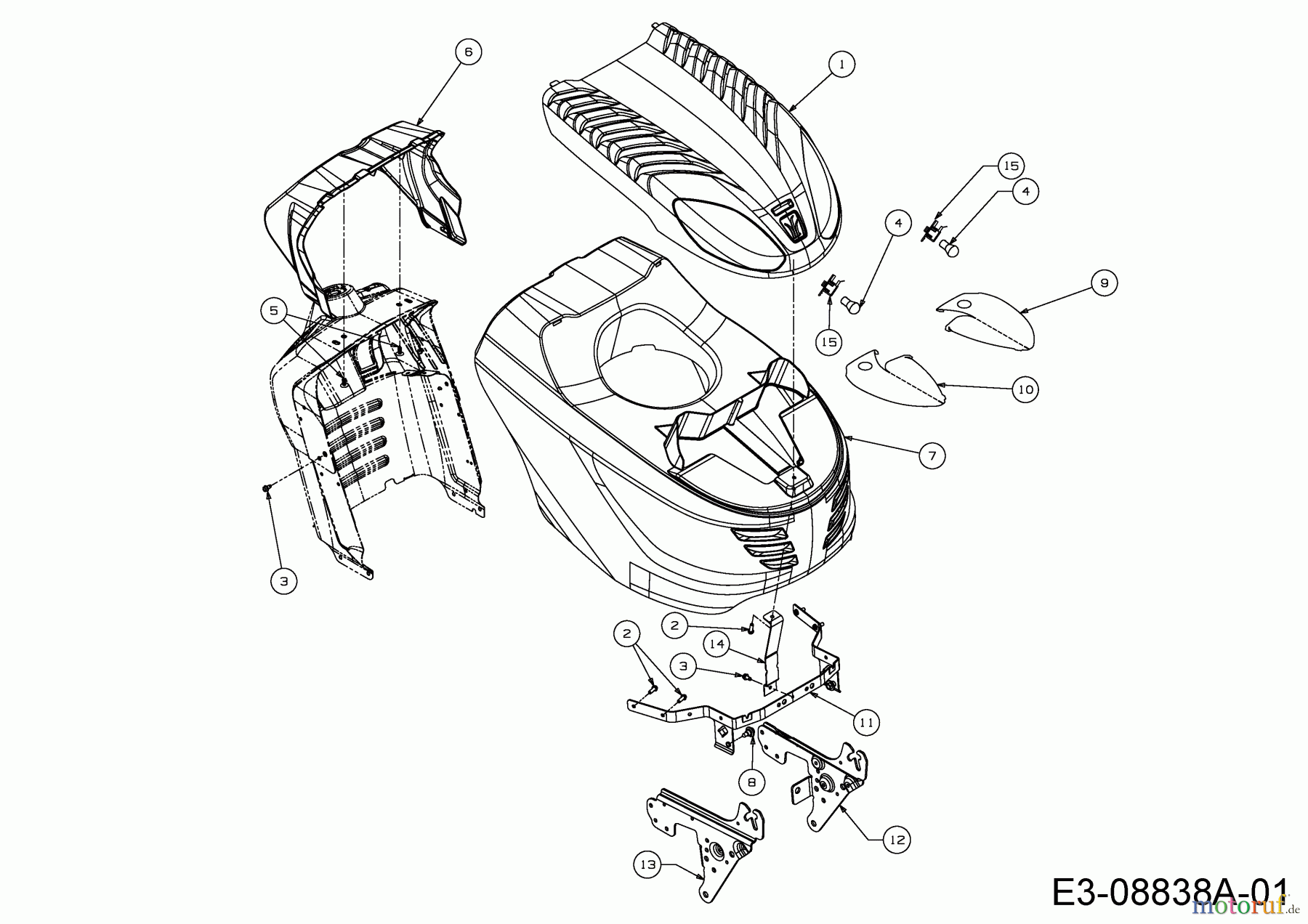 Cub Cadet Motormäher mit Antrieb CC 46 SPO V 12ABTQKC603  (2016) Motorhaube Y-Style