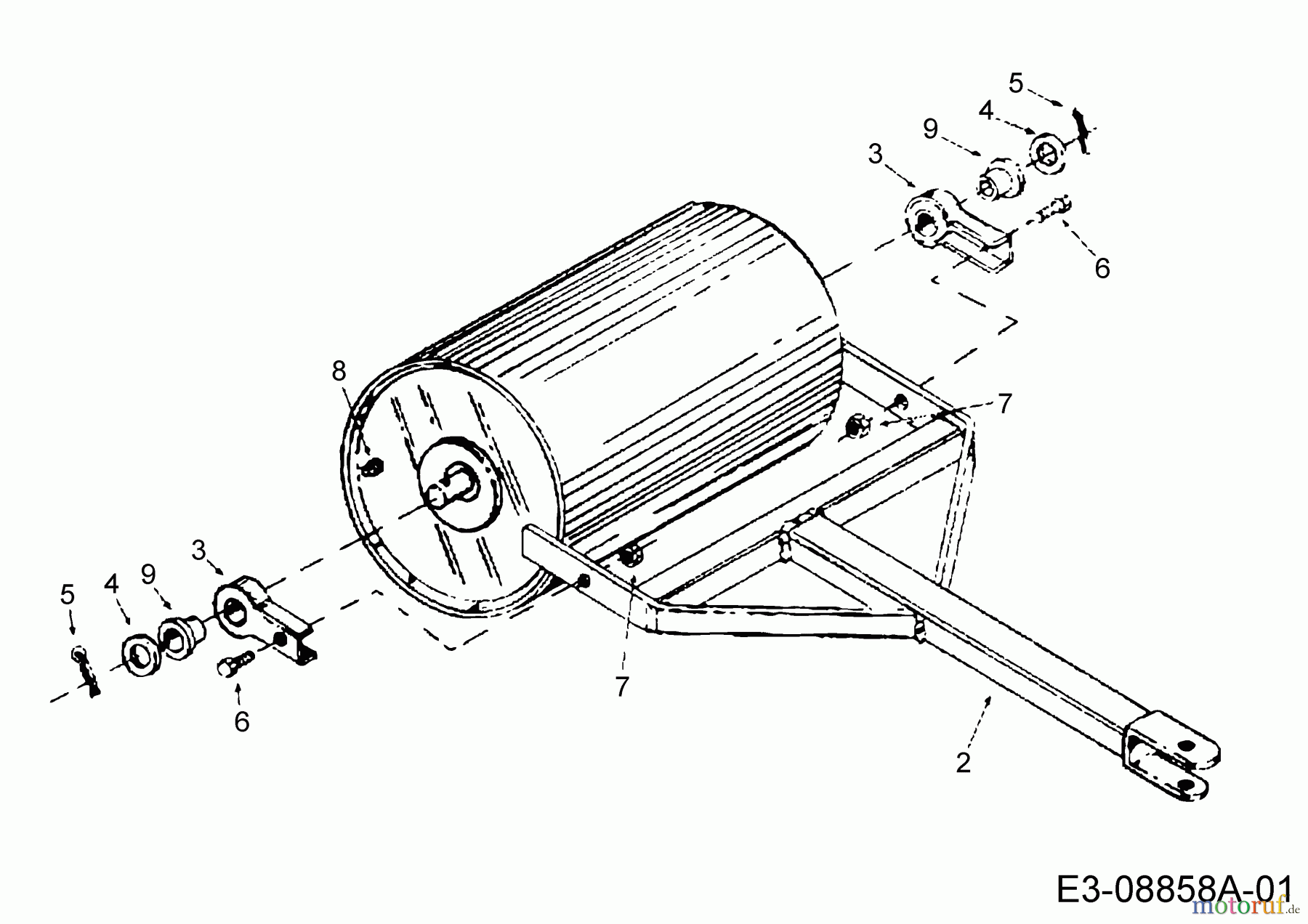 MTD Zubehör Zubehör Garten- und Rasentraktoren Rasenwalze 45-0216 (190-523-000) 190-523-000 (1998) Grundgerät