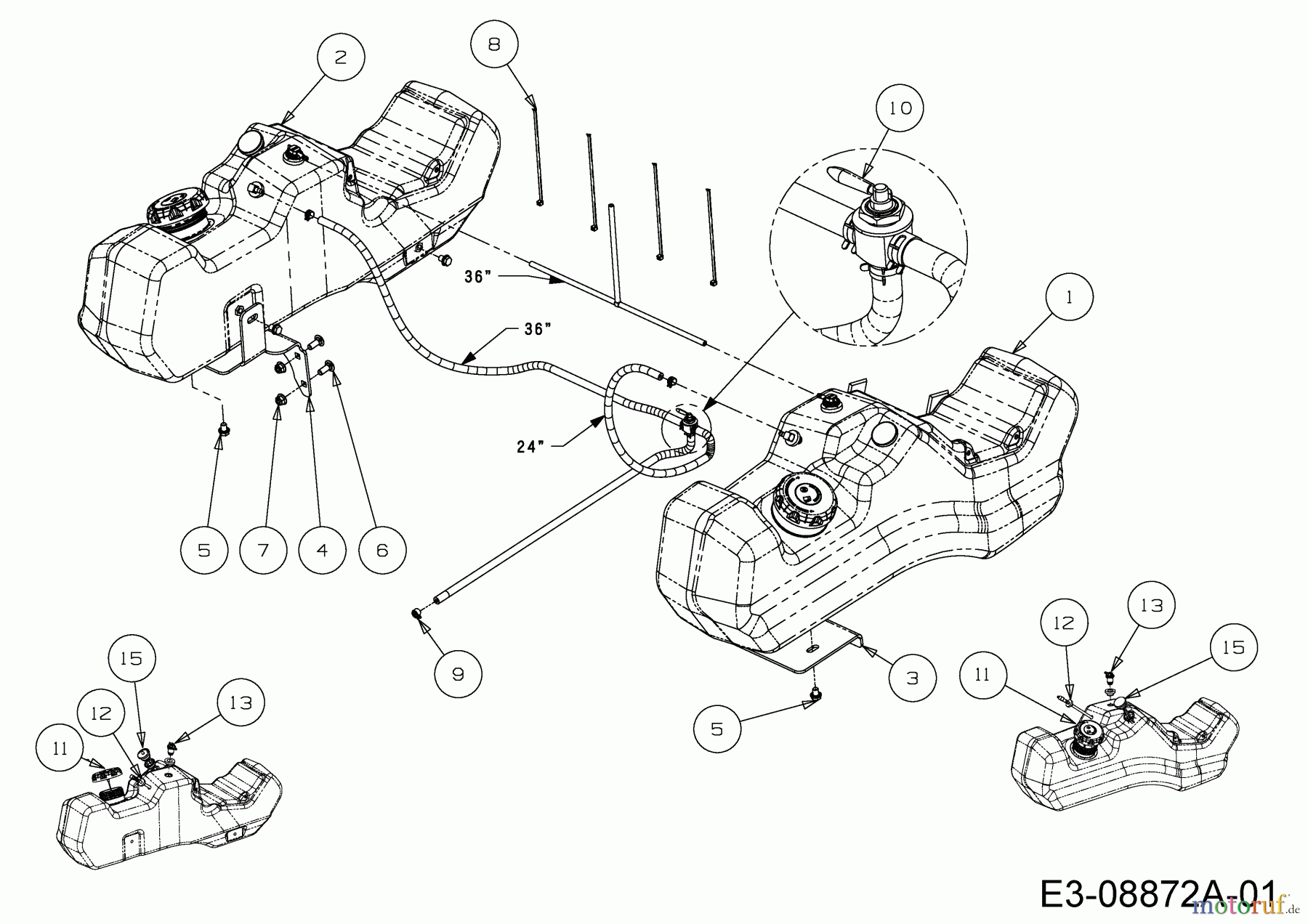  Cub Cadet Zero Turn Tank SZ 60 Commercial 53AI2PUD603  (2015) Tank