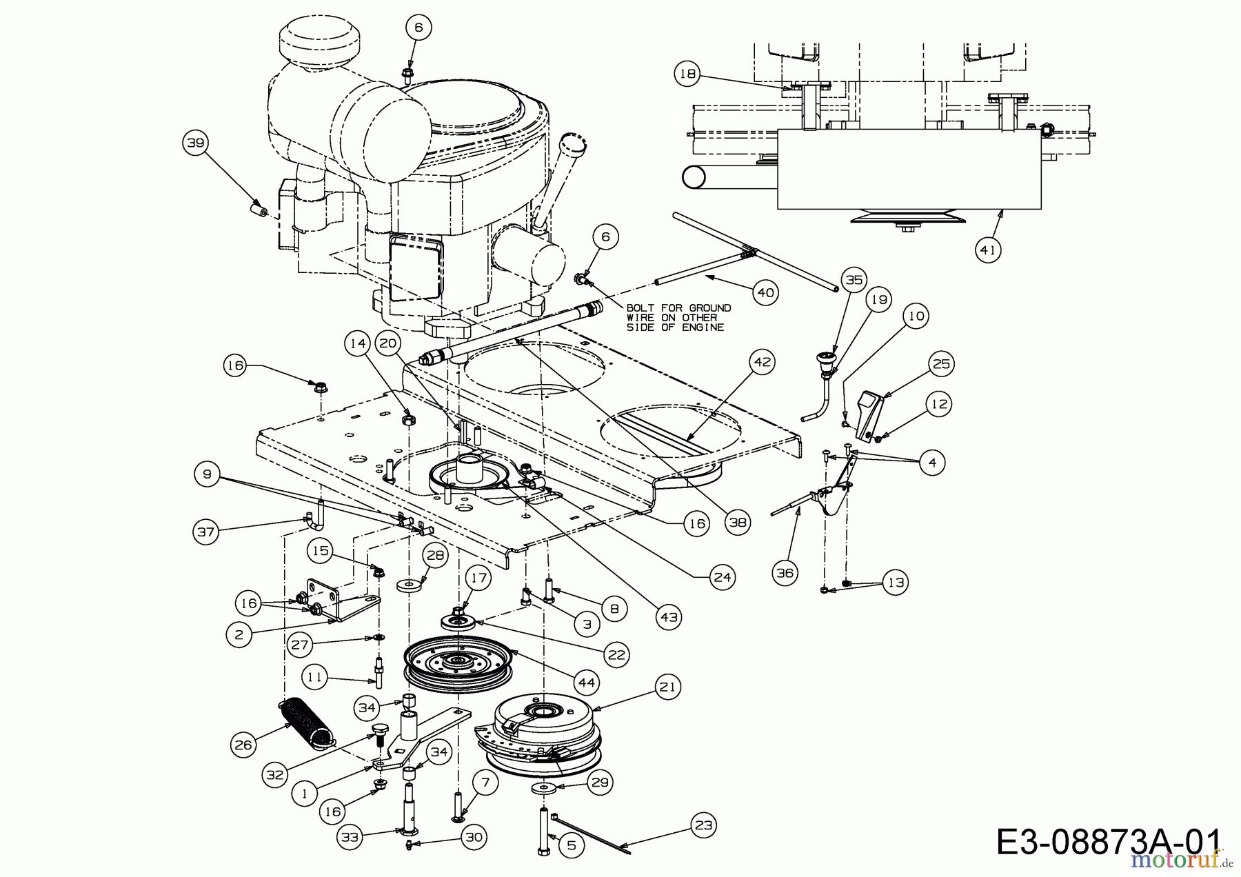  Cub Cadet Zero Turn Tank SZ 60 Commercial 53AI2PUD603  (2015) Chokezug, Gaszug, Motorkeilriemenscheibe, Motorzubehör