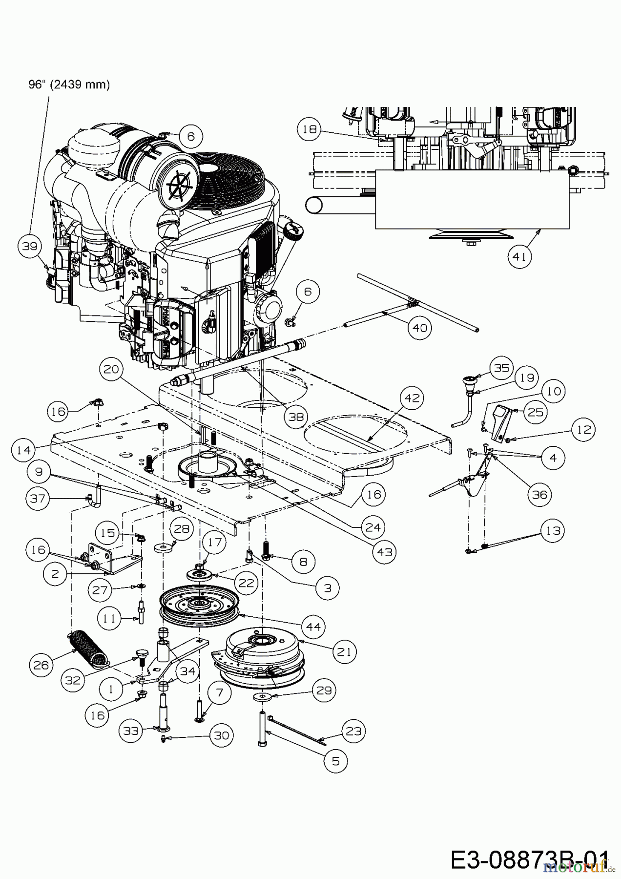 Cub Cadet Zero Turn Tank SZ 60 Commercial 53AI2PUD330 (2016) Chokezug, Elektromagnetkupplung, Gaszug, Motorzubehör
