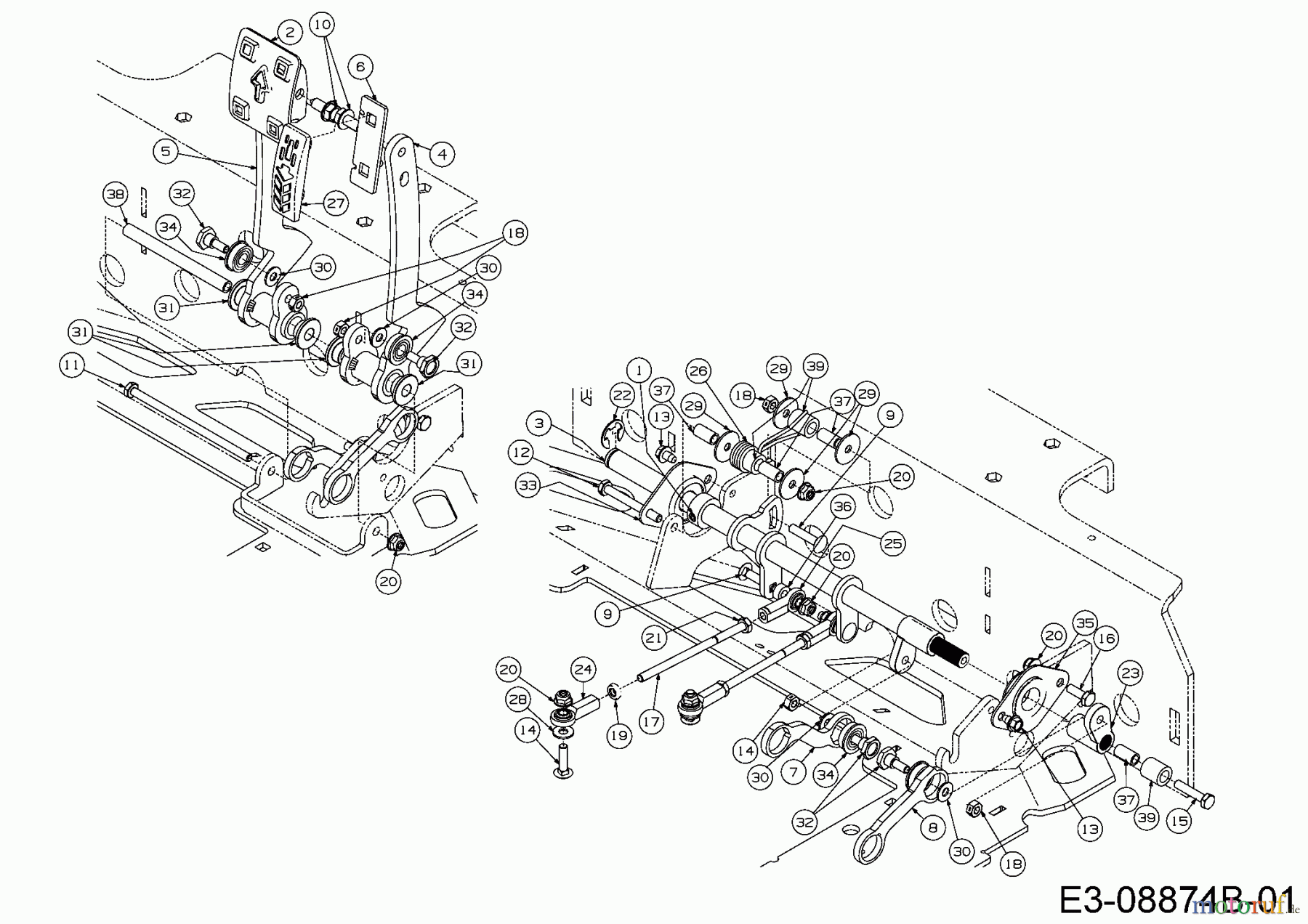 Cub Cadet Zero Turn Tank SZ 60 Commercial 53AI2PUD330 (2016) Pedale