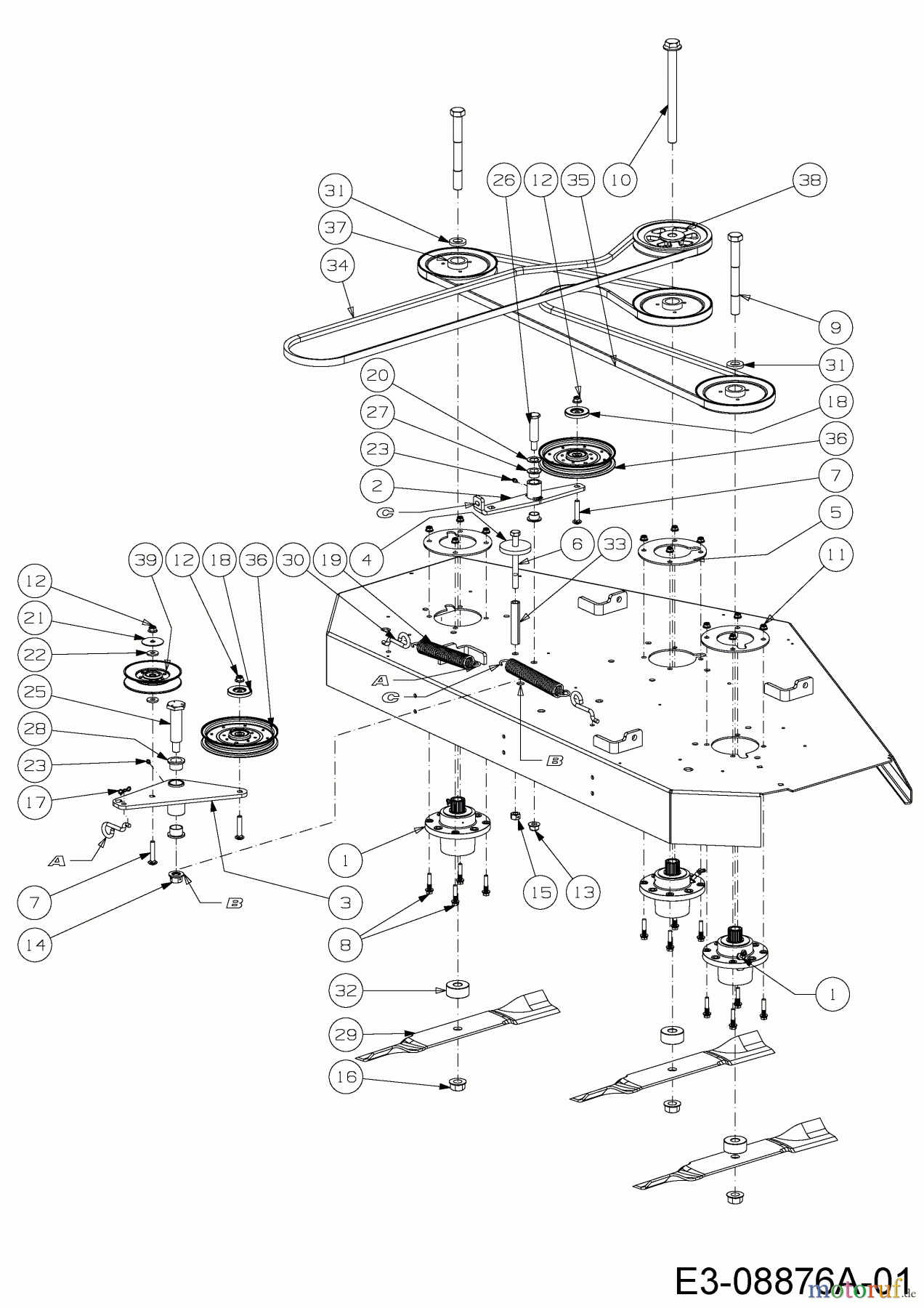  Cub Cadet Zero Turn Tank LZ 60 Commercial 53BH2PTD330  (2015) Messer, Keilriemen