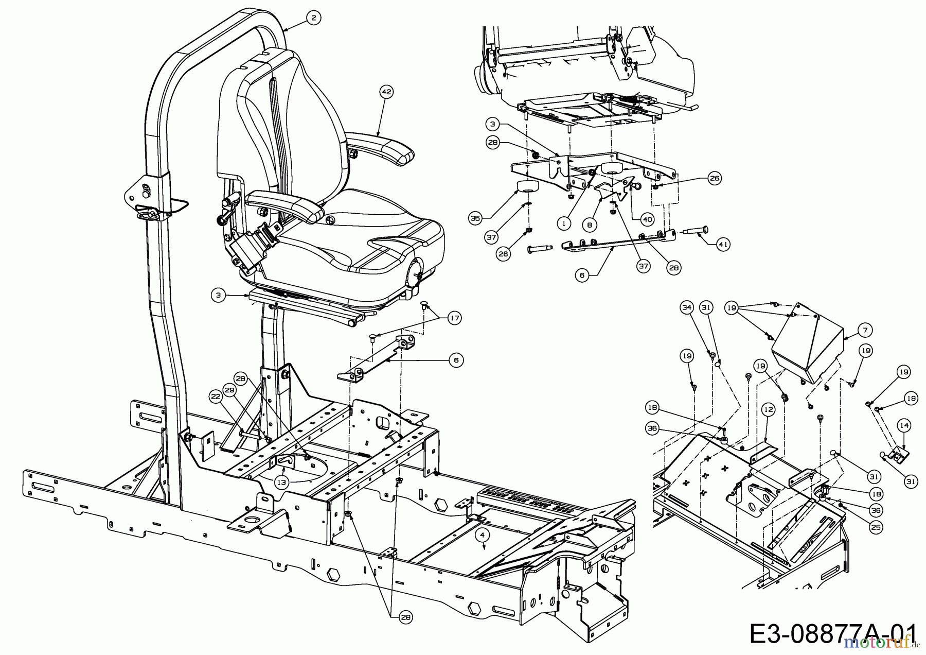  Cub Cadet Zero Turn Tank SZ 60 Commercial 53AI2PUD603  (2015) Sitz, Überrollbügel