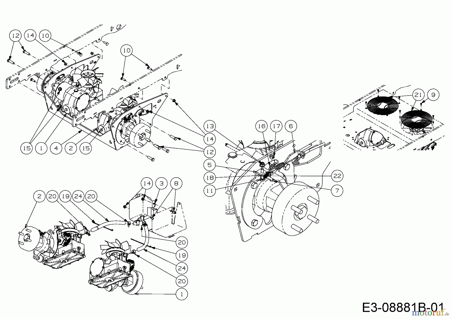  Cub Cadet Zero Turn Tank LZ 60 Commercial 53BH2PTD330  (2016) Fahrantrieb