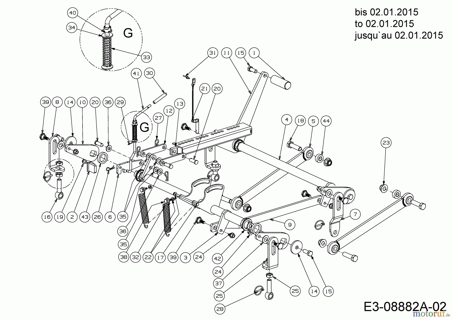  Cub Cadet Zero Turn Tank SZ 60 Commercial 53AI2PUD603  (2015) Mähwerksaushebung bis 02.01.2015