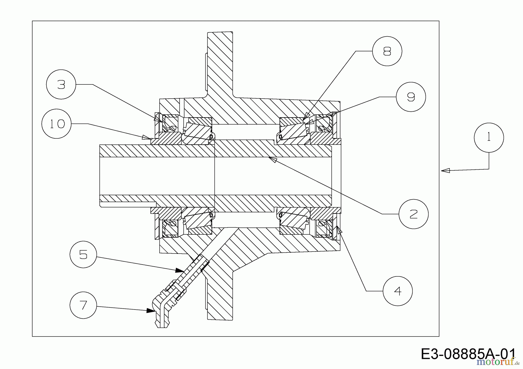Cub Cadet Zero Turn Z5 152 53RIHJUV603 (2017) Messerspindel 618-05132