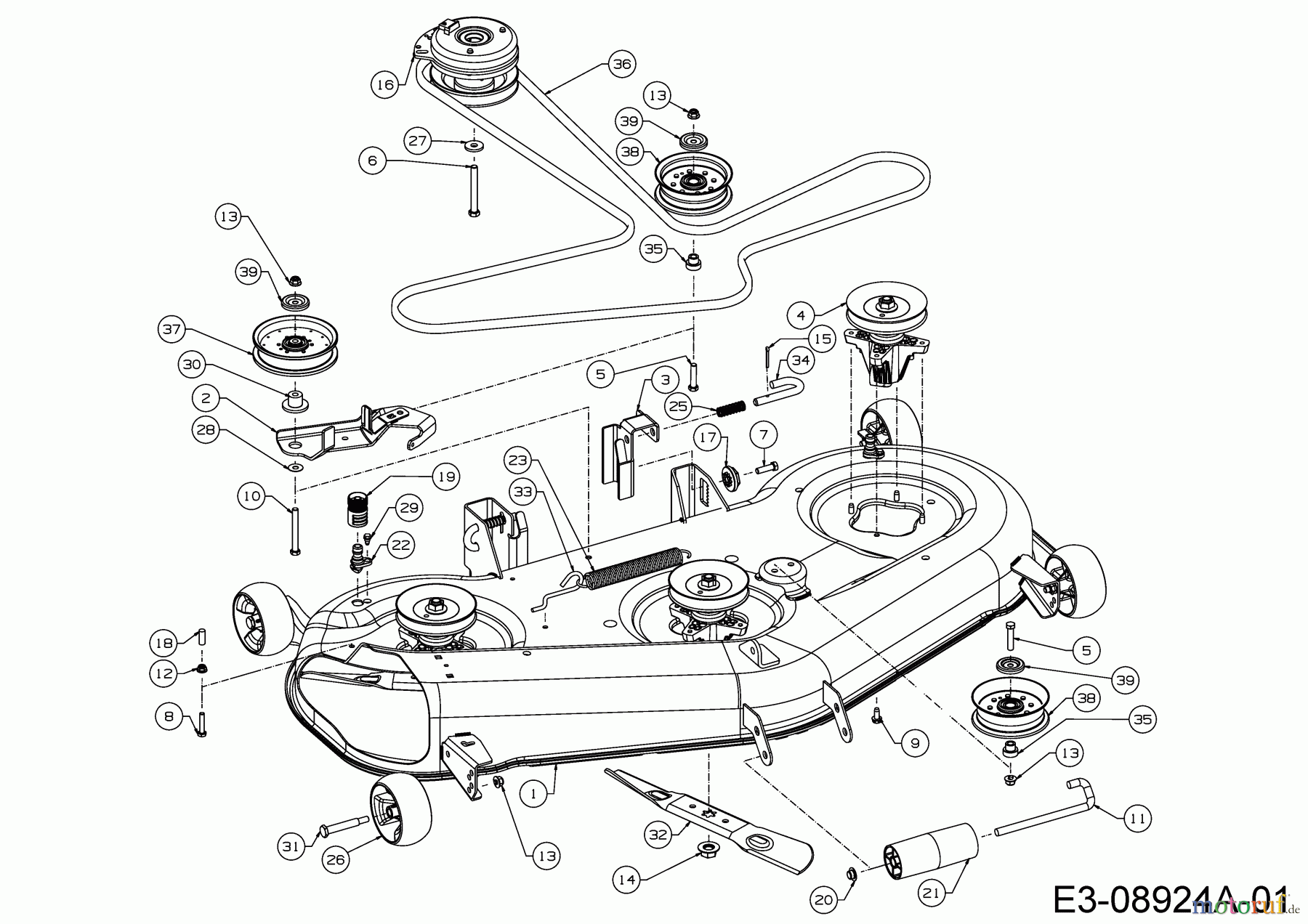 Cub Cadet Zero Turn RZT L 54 17AICACW603 (2015) Mähwerk W (54