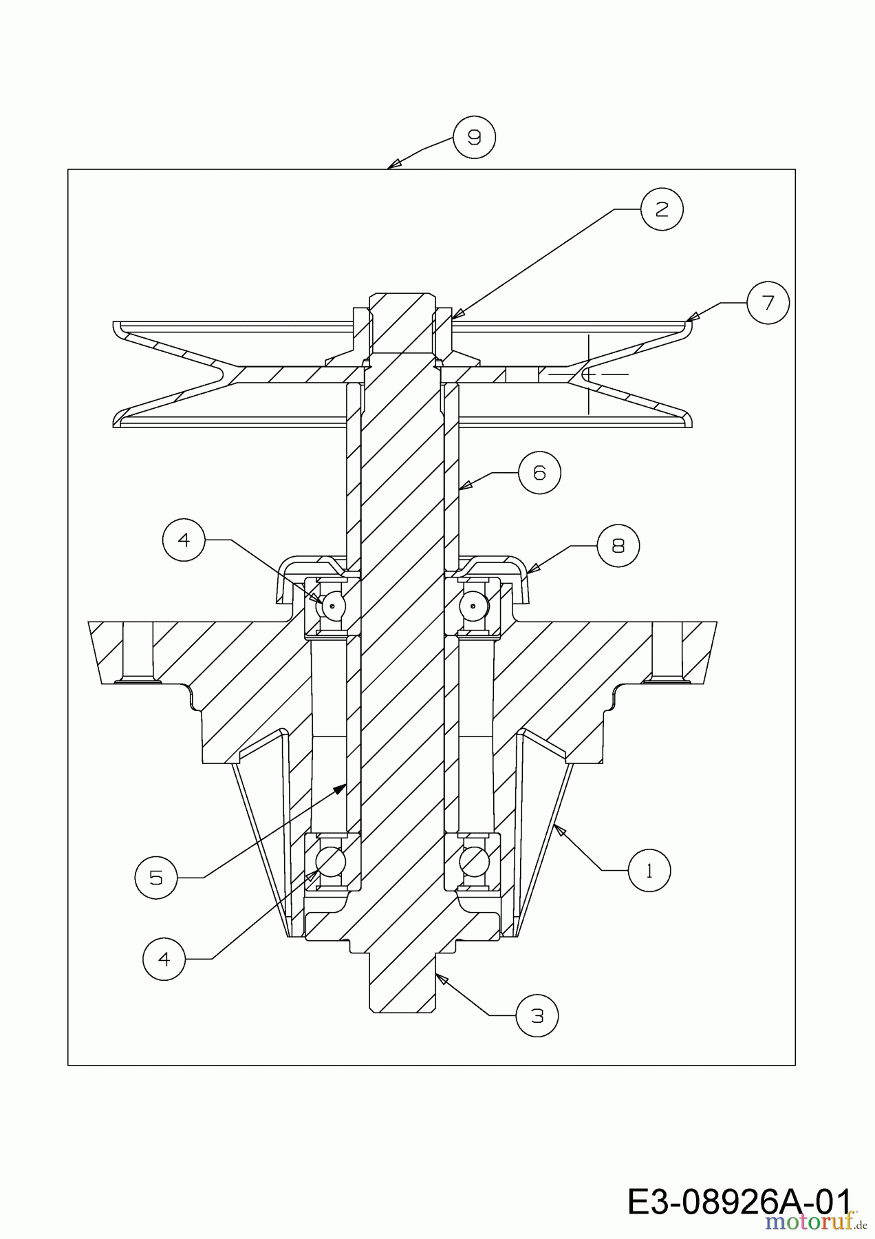 Cub Cadet Zero Turn RZT L 54 17AICACW603 (2015) Messerspindel 618-06978
