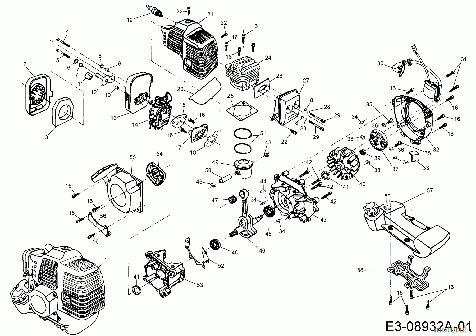  MTD Motorsensen Smart BC 33 41ATG0K-602  (2015) Motor