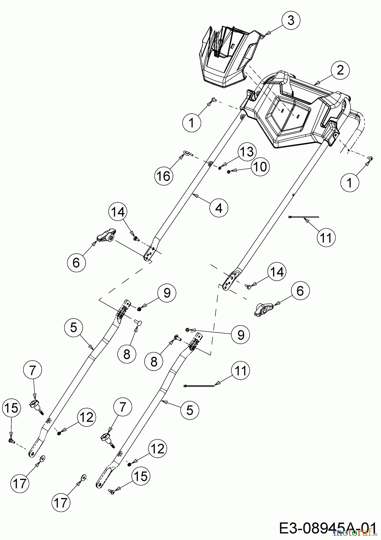 Cub Cadet Motormäher mit Antrieb CC 46 SPB V HW 12ABTV5E603 (2015) Holm