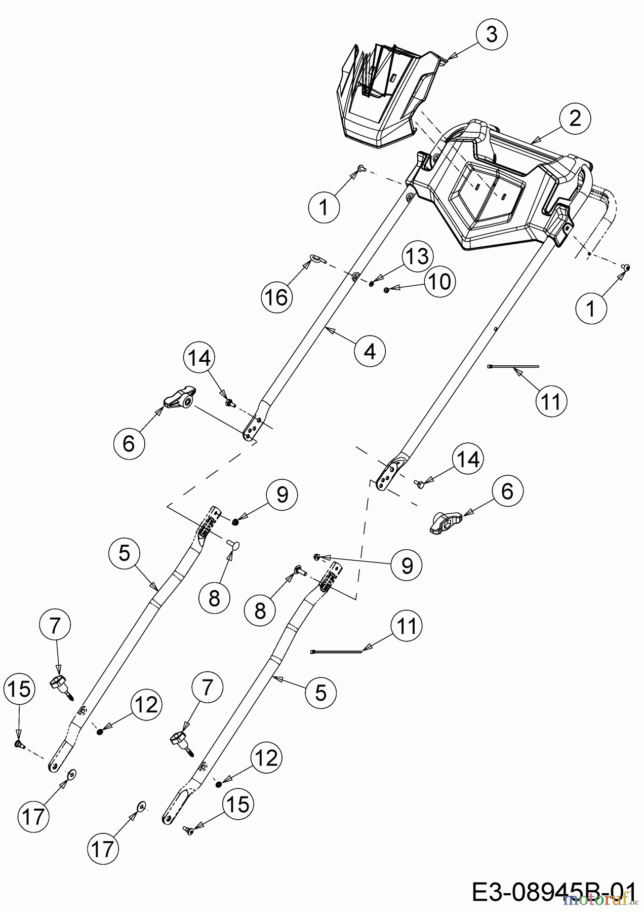 Cub Cadet Motormäher mit Antrieb CC 46 SPOE V 12ACTQS7603 (2016) Holm