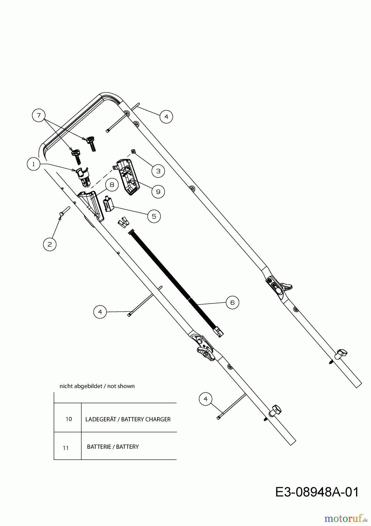 MTD Motormäher mit Antrieb BL 4553 IS 12A-PF6J683 (2015) Elektroteile, Zündschloss