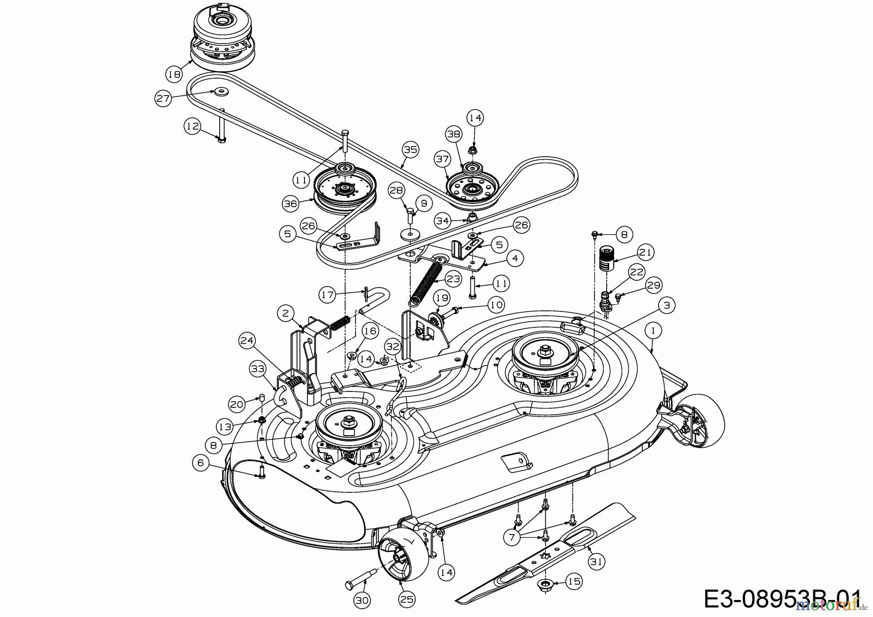 Cub Cadet Zero Turn RZT L 42 17ARCACS330 (2015) Mähwerk S (42
