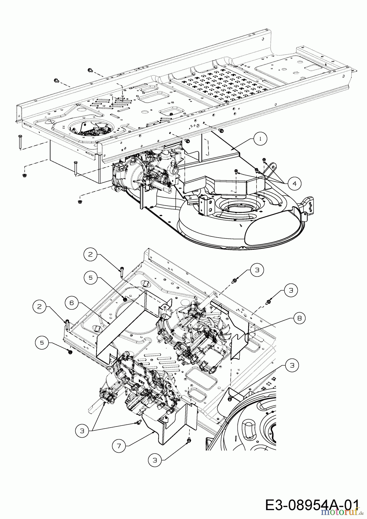 Cub Cadet Zero Turn RZT L 42 17BMCACS603 (2016) Mähwerksabdeckung
