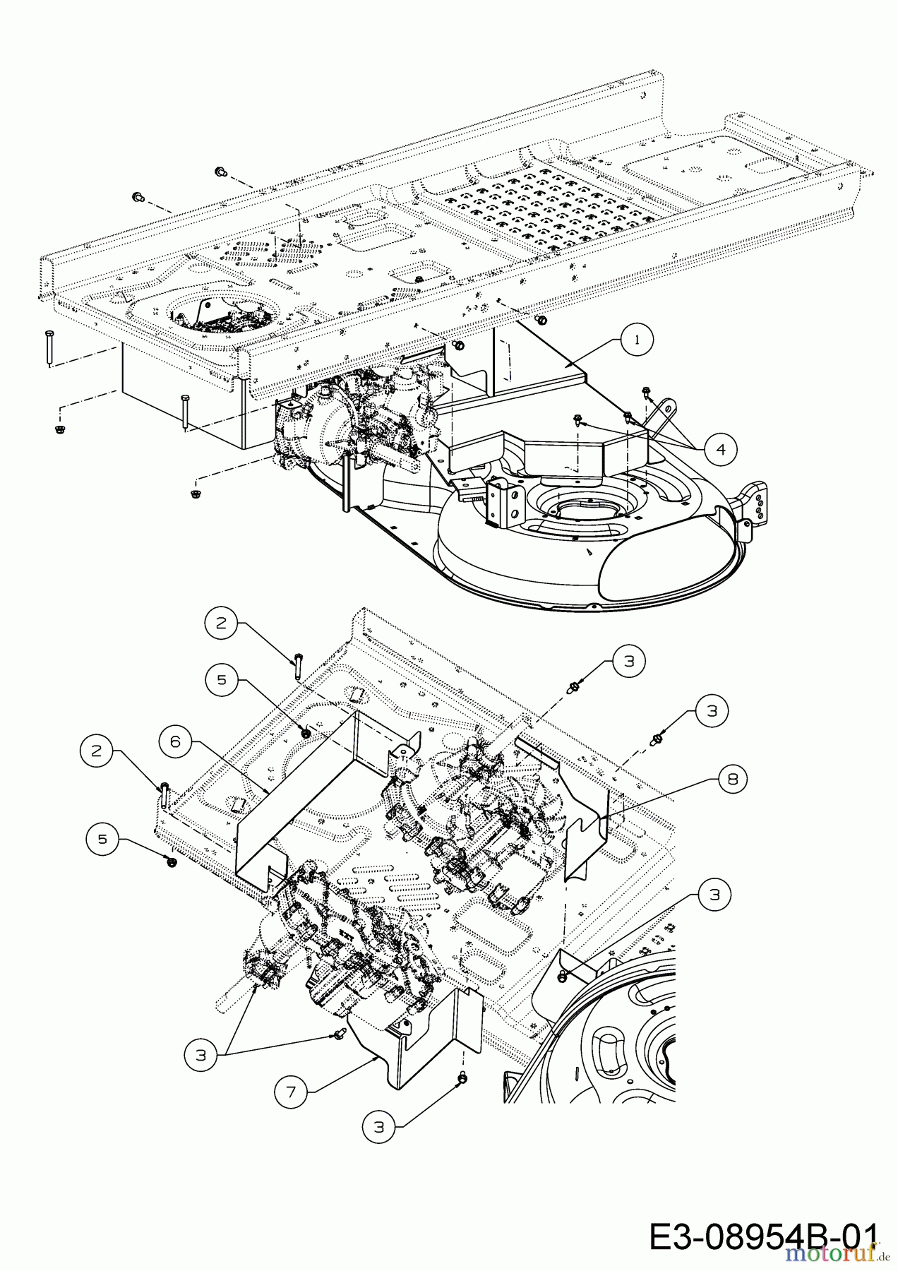 Cub Cadet Zero Turn XZ1 107 17CMCACS603 (2017) Mähwerksabdeckung