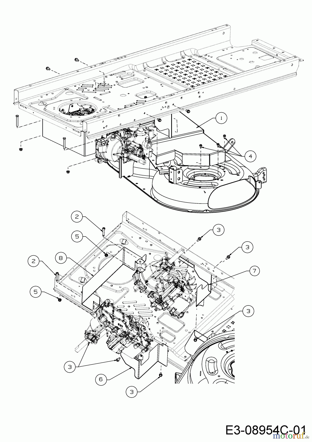  Cub Cadet Zero Turn XZ1 107 17DMCACS603  (2018) Mähwerksabdeckung